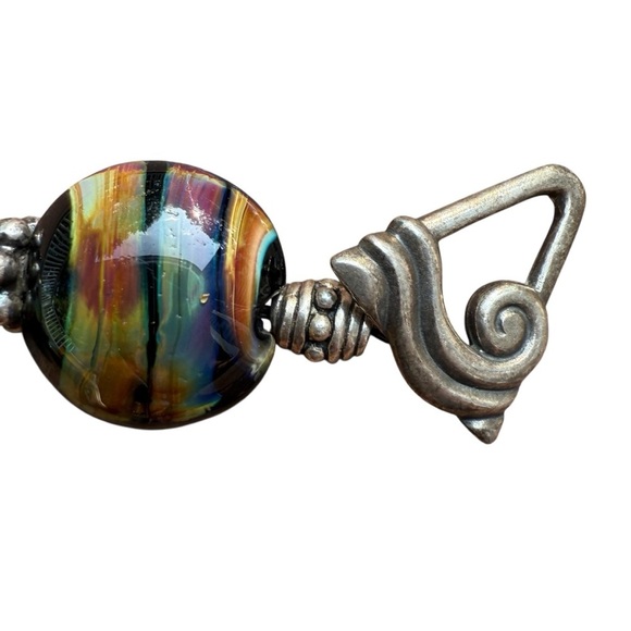 Mique Sterling Silver 925 Glass Beaded Bracelet Artisan Design - Picture 10 of 16